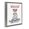 Stupell Industries Funny Can't Hold Licker Dog Framed Floater Canvas Wall Art Design by Deb Strain